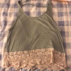 Others follow olive green open back tank top.